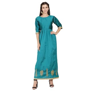 Florence Women's Art Silk Wrap Kurtas Dress Material