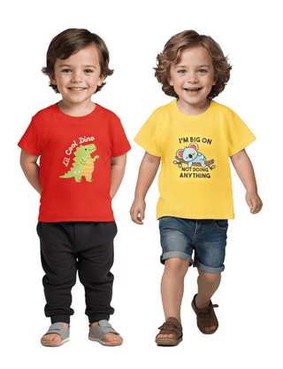 Boys T-Shirt , Soft Cotton, Ages 2-6 (2pcs pack)