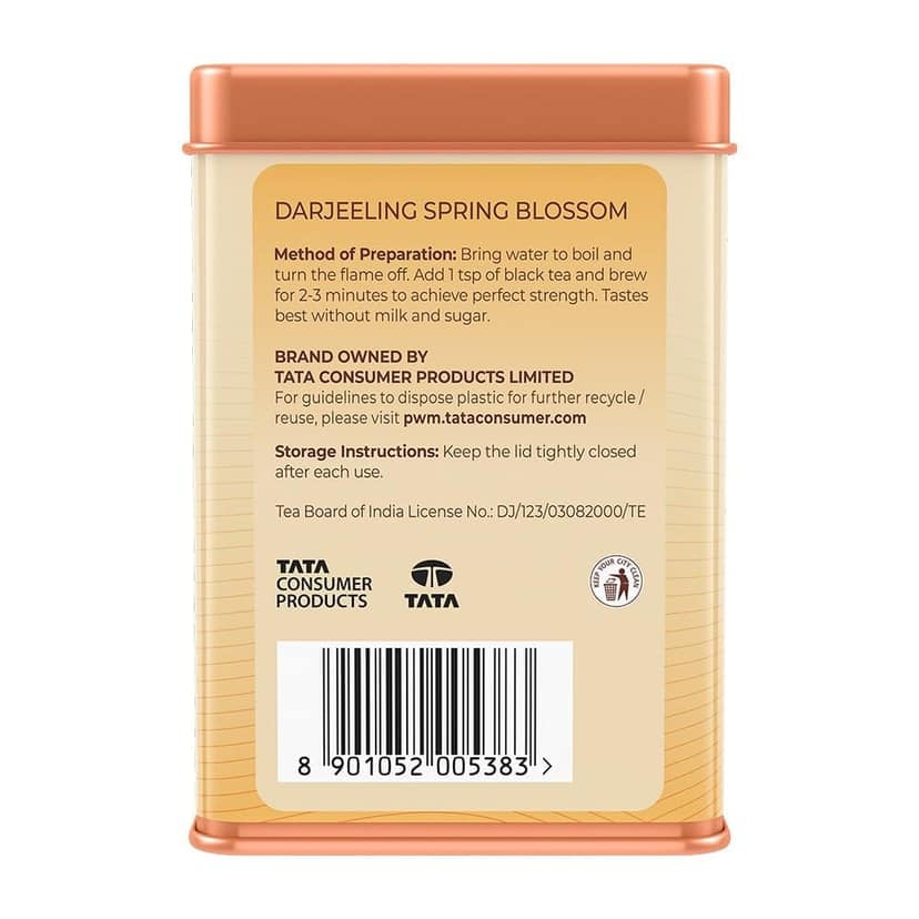 1868 by Tata Tea Darjeeling Spring Blossom, Premium Black Tea, Handpicked from the Foothills of Darjeeling, 50g view 4
