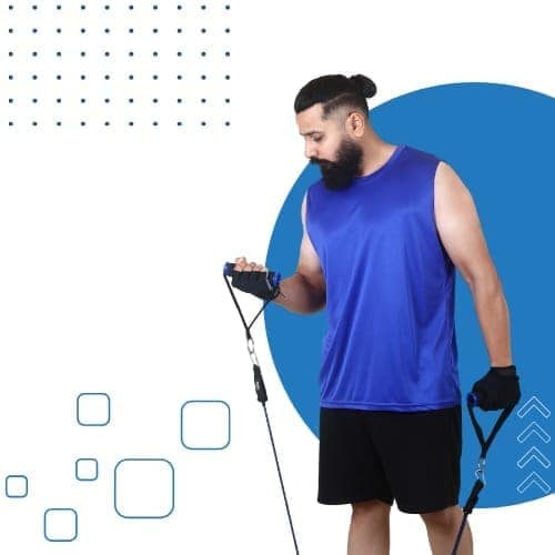 Men's Gym Sleeveless T-Shirt Royal Blue - Drifit, Quick Dry Sports Tank Top, Sando Vest view 5