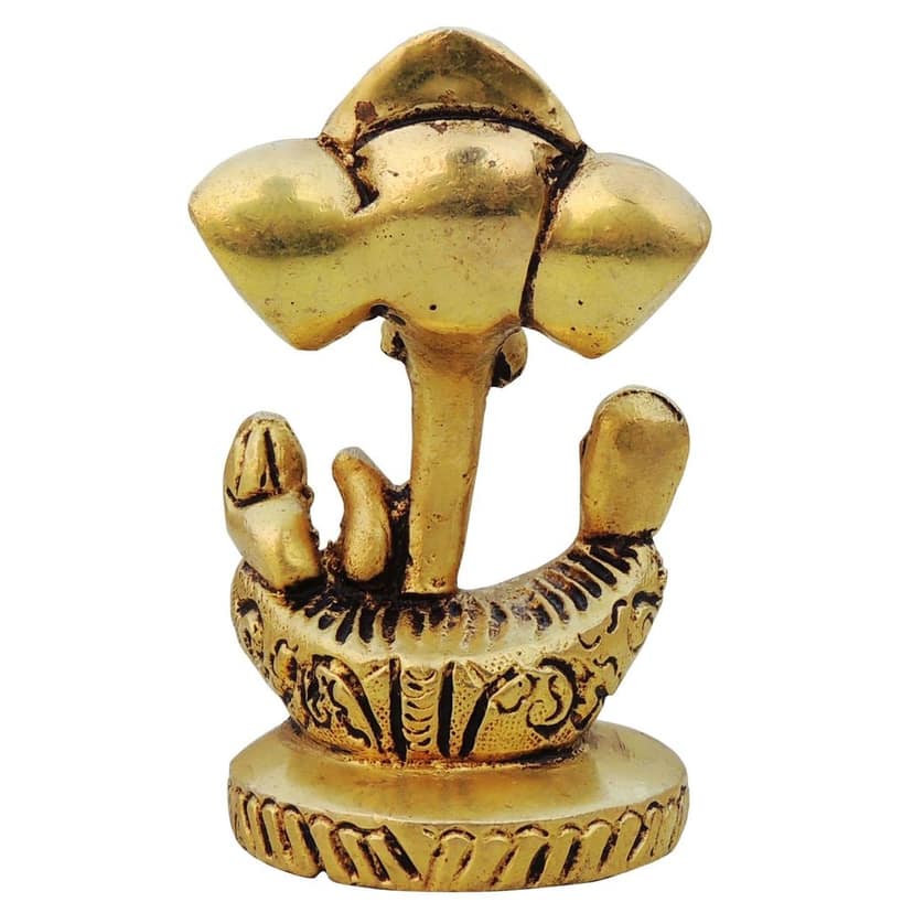 Brass Showpiece Trishul Ganesh God Idol Statue (BSMAS1481 B) view 3