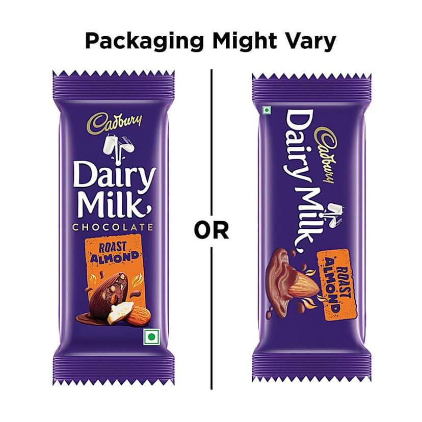 Cadbury Dairy Milk Roast Almond Chocolate Bar, 80 G view 2
