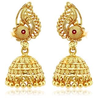 Traditional 1gm gold and micron plated jhumkis