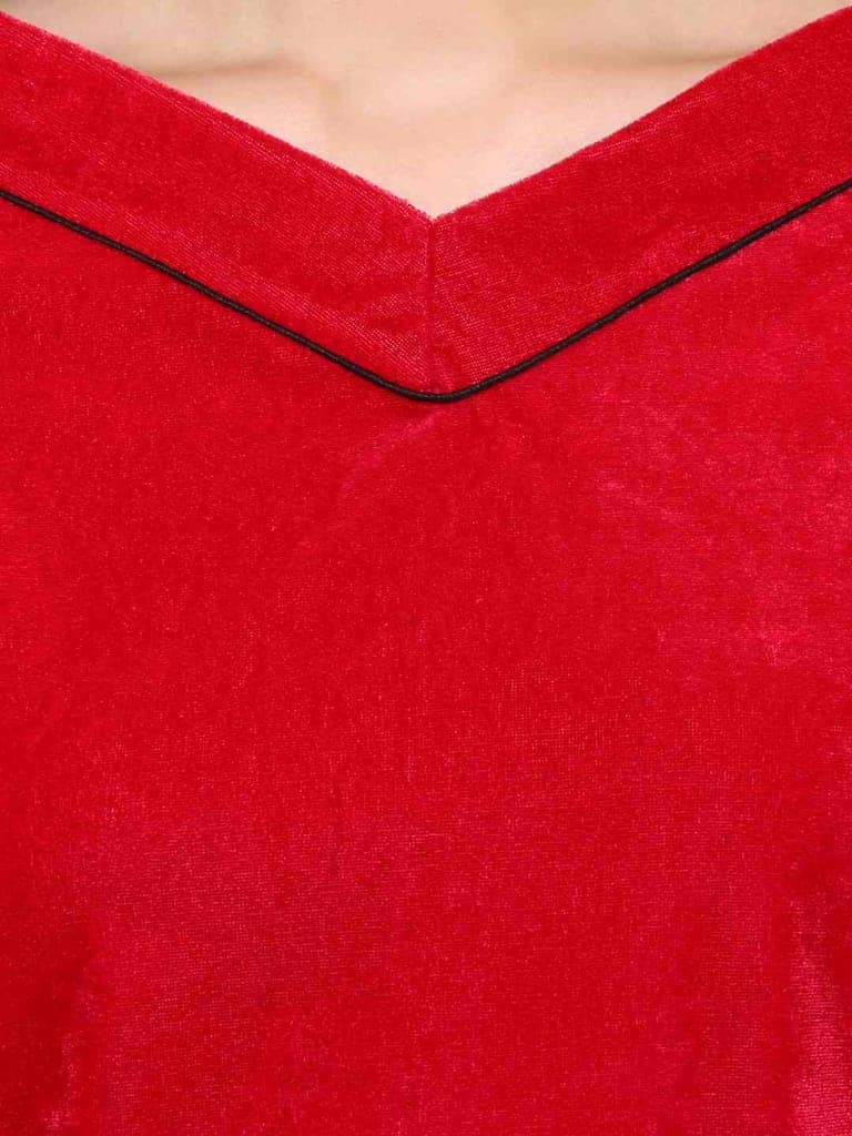 Klamotten Women's Velvet full Sleeves Top WD6C view 5