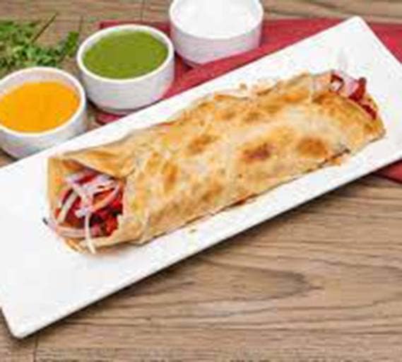 Double Egg Paratha Shawarma Roll