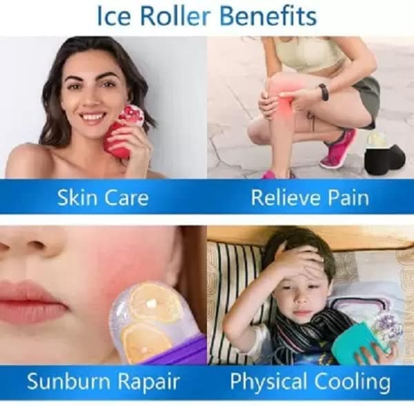 Elecsera 123 Ice Roller For Face | Eye Reusable Face Rollers Facial Roller Massager (Green) view 2