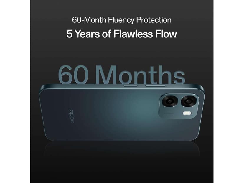 Oppo A6 5G Smartphone, 6GB RAM, 128GB Storage, Smooth Performance - Sapphire Blue view 3