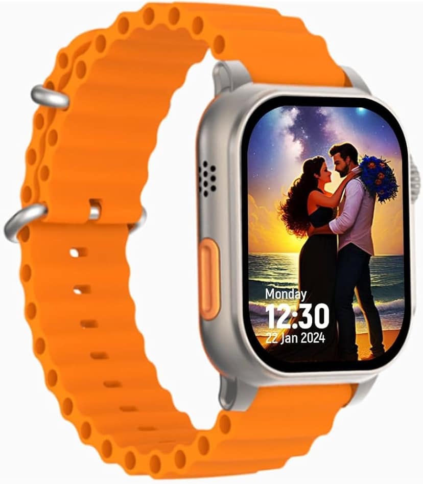 T800 Ultra Smart Watch with Beautiful Strap, Bluetooth Calling Smart Watch, 1.99" Touch Display with Fitness & Outdoor, Health & Medical Tracker, 8 Unique UI Interactions (Orange) view 5