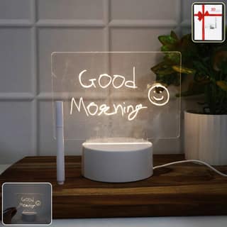 LED Acrylic Writing Message Board Night LampMarker Pen