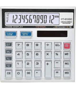 citllzen Financial and Business Office Calculator with Large LCD Display and Acrylic Protected Mirror Buttons(White)-512GC
