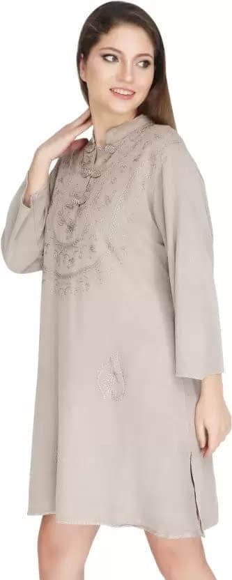 Women's Plus Size Tunic Tops Summer Long Sleeve Round Neck Blouses-Dress Ruffle Flowy Up T Shirts view 2