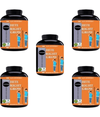 Hindustan Herbal HITE RIGHT GROW (ONLY FOR KIDS) 0.5 kg Powder Pack of 5