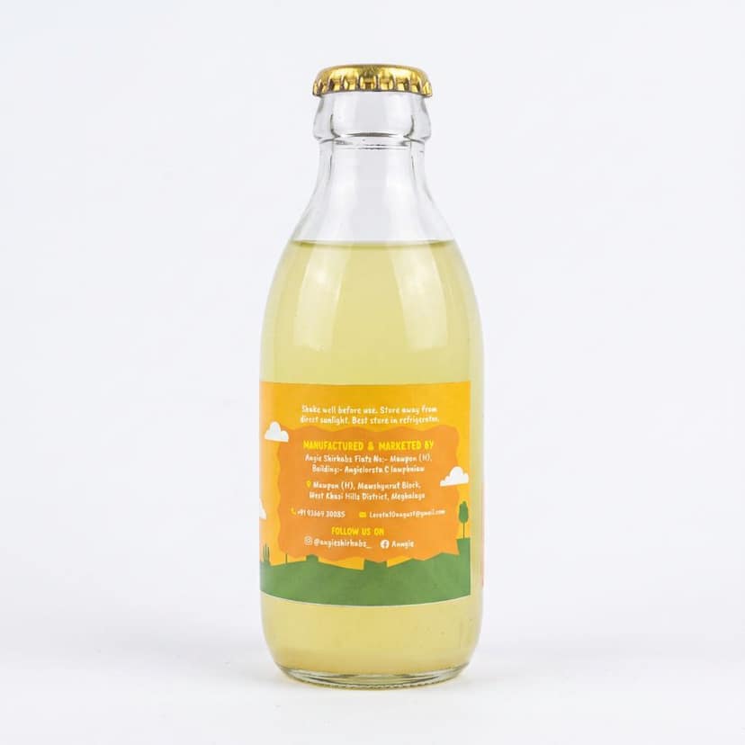 PINEAPPLE - READY TO SERVE DRINK - 200 mL - One glass bottle view 2