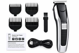 Hair Trimmer for Men with 4 Guide Combs | Electric Grooming Kit