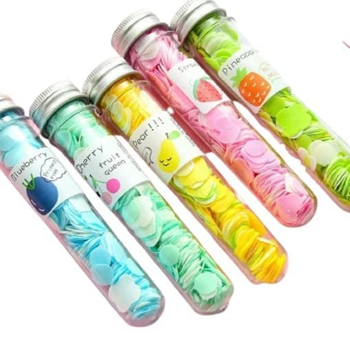 Elecsera Travel Soft Paper Soap Flower Design Tube Shape Bottle Washing Bath Tube Bottle (6 x 20 g)