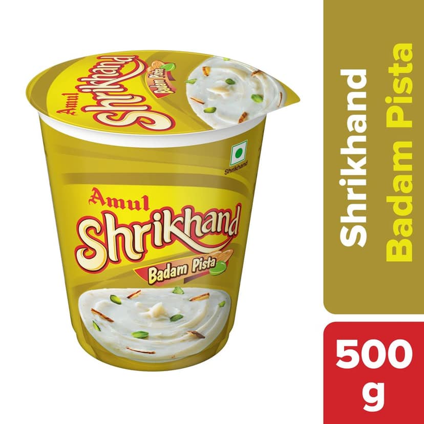 Amul Amul Shrikhand Badam Pista, 500 G Box view 3