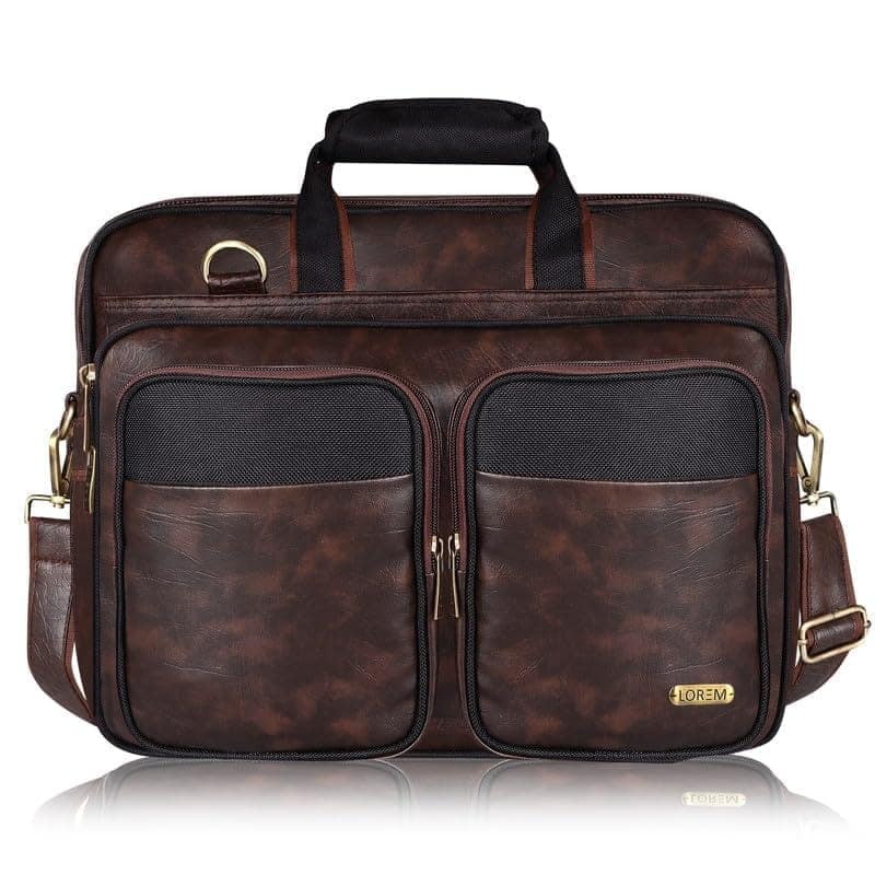 LOREM 28L Messenger Bag For Men - Faux Leather