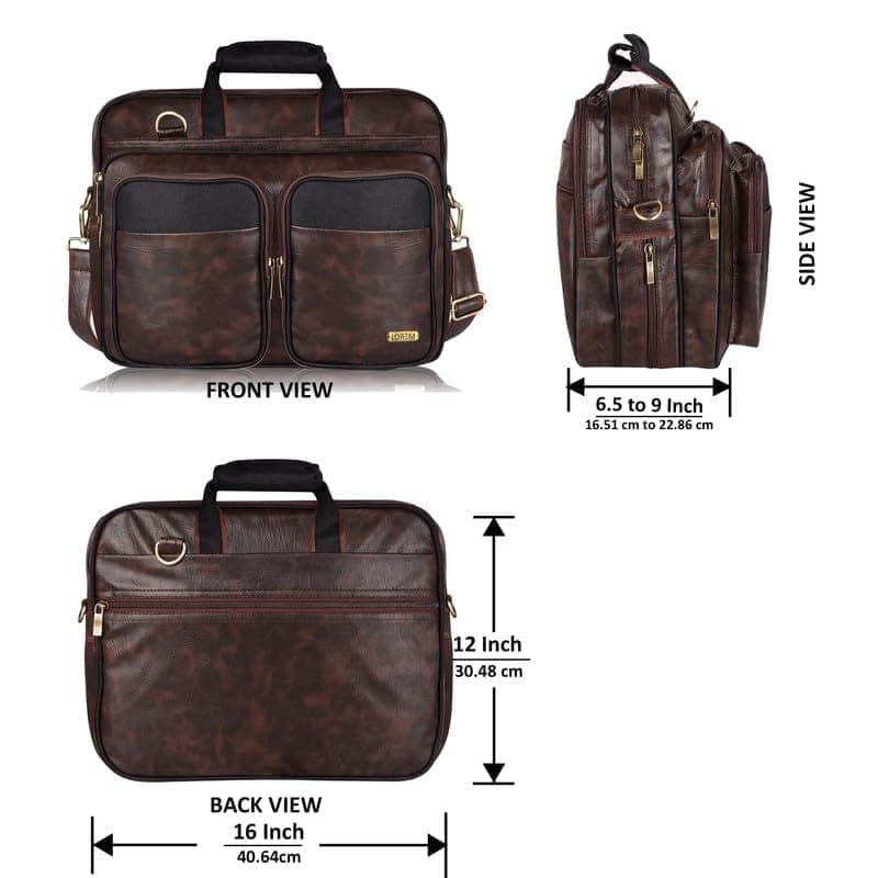 LOREM 28L Messenger Bag For Men - Faux Leather view 3