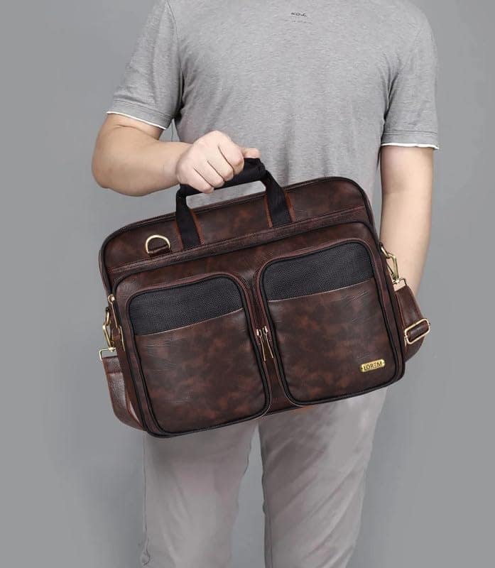 LOREM 28L Messenger Bag For Men - Faux Leather view 8