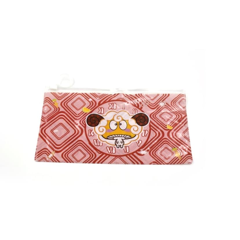 20 Pc Red Printed Pouch For Carrying Stationary Stuffs And All By The Students. view 4
