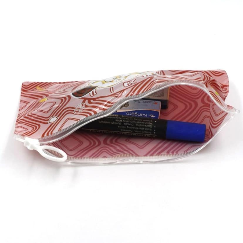 20 Pc Red Printed Pouch For Carrying Stationary Stuffs And All By The Students. view 8