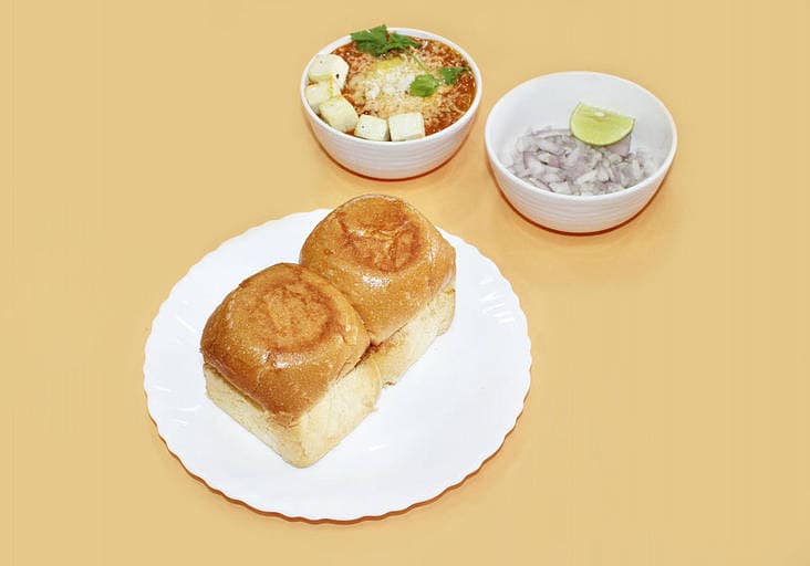 Cheese paneer pav bhaji