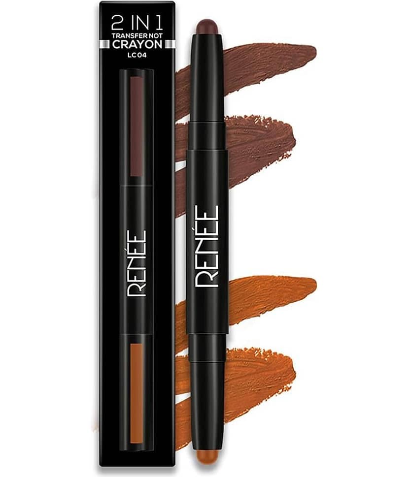 RENEE 2 In 1 Transfer Not Crayon, Matte Lip Color with 1 Light & Dark Shades, LC 02, 4gm view 2