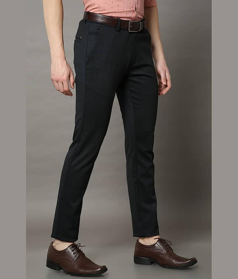Cool Colors Navy Blue Slim Chinos ( Pack of 1 ) view 3