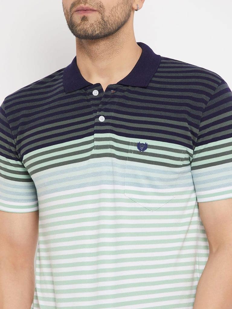 Duke Stardust Men's Half Sleeve Cotton T-shirt (MLF1114Teal) view 5
