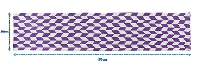 Airwill Cotton Classic Diamond Purple Designed Geometric Pattern Table Runner Length 152cm (Violet, Pack of 1) view 2