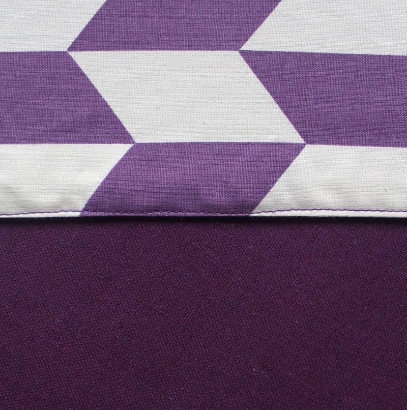 Airwill Cotton Classic Diamond Purple Designed Geometric Pattern Table Runner Length 152cm (Violet, Pack of 1) view 4