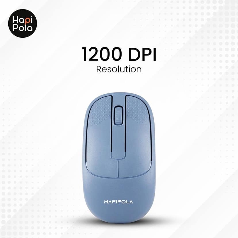 HAPIPOLA Speed Rechargeable Mouse,Wireless Bluetooth Rechargeable Mouse,Portable Lightweight 2.4G 1600 DPI Plug-and-Play Optical Mouse,Compatible with iPad/Laptop/PC/Mac/Windows view 4