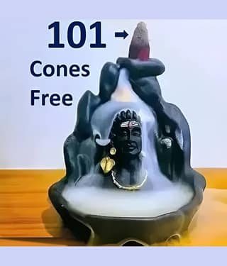 Khushi Enterprises BackFlow Shiva Showpiece 11 cm - Pack of 1