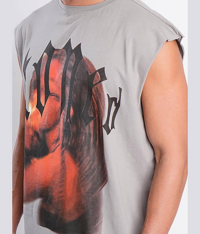 Bene Kleed Men 100% Cotton Oversized Fit Printed T-Shirt ( Blue ) view 2