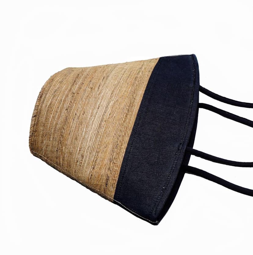 Banana Fiber V Bag Denim Bag (1TGABAGKA00426) view 3