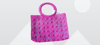 Women Handcrafted Pink Handbag
