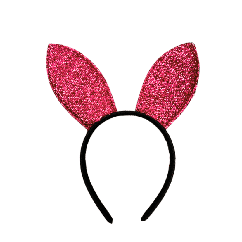 Play Boy Bunny Ears Shimmery Light Pink Headband - 1PC view 3