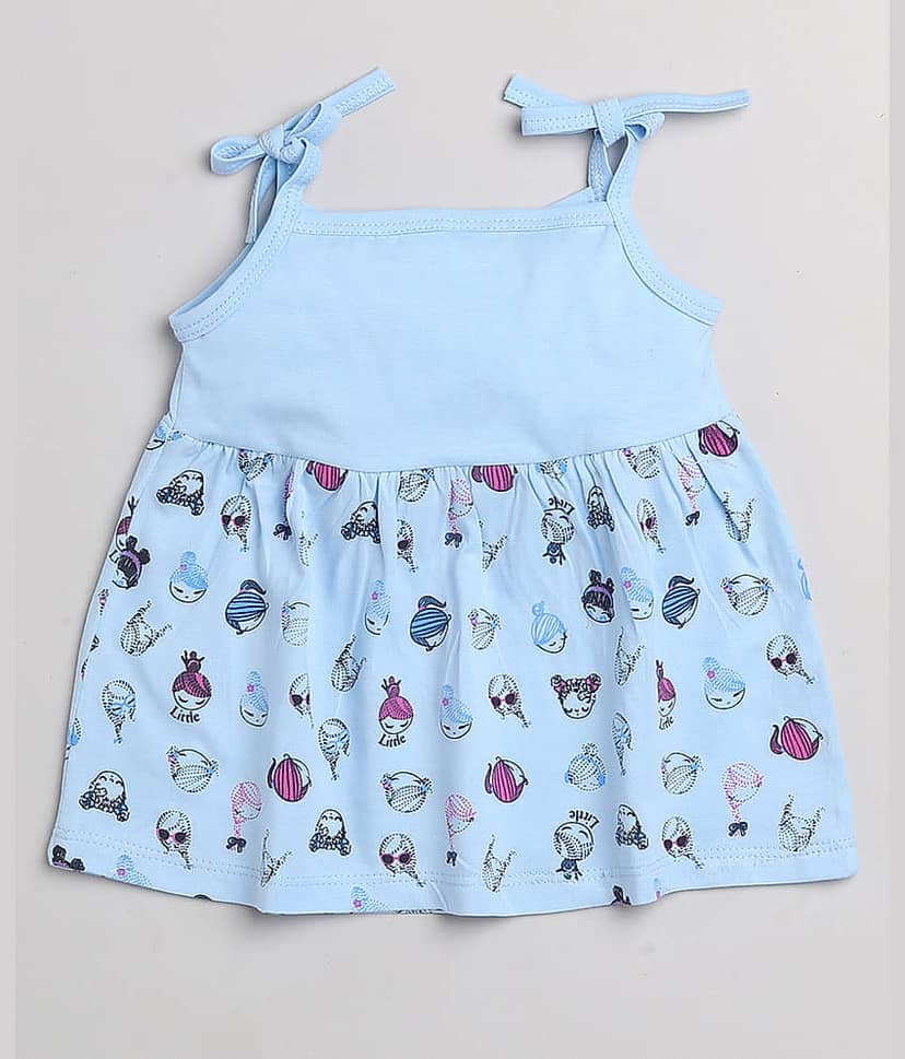 Mars Infiniti Pack of 3 Baby Girls Cotton Frock ( Yellow & Pink ) view 2