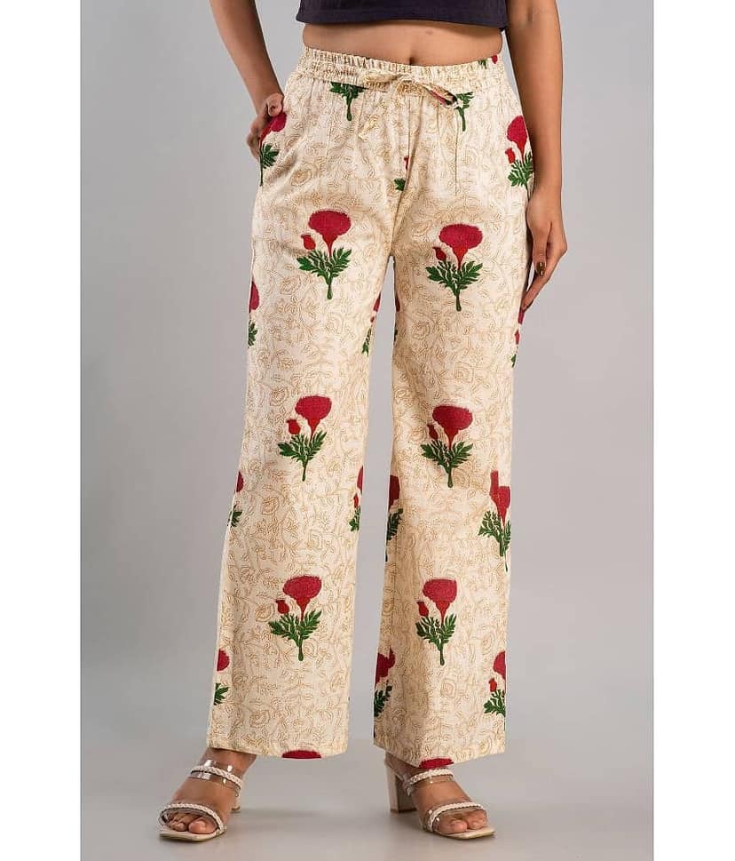 MAUKA - Beige Rayon Women's Palazzo ( Pack of 1 )