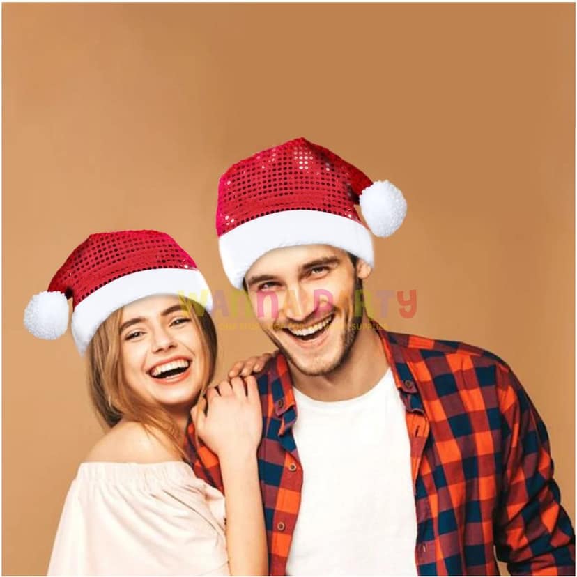 Red Sequin Santa Hat-1PC view 5