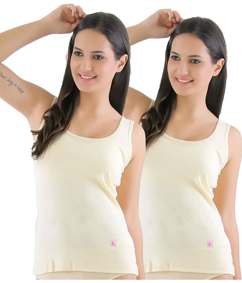 Eve's Beauty Beige Camisoles Pack of 2