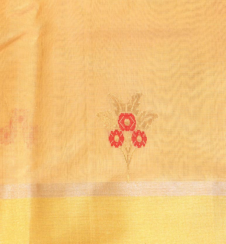 Handloom Chanderi Silk Cotton Saree view 5