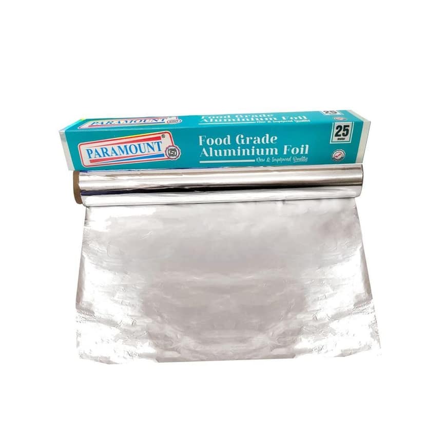 Paramount 25 Mtr ISI Marked Food-Grade Aluminium Foil, High-Quality for Cooking, Wrapping, Baking & Food Storage, Safe & Durable view 2