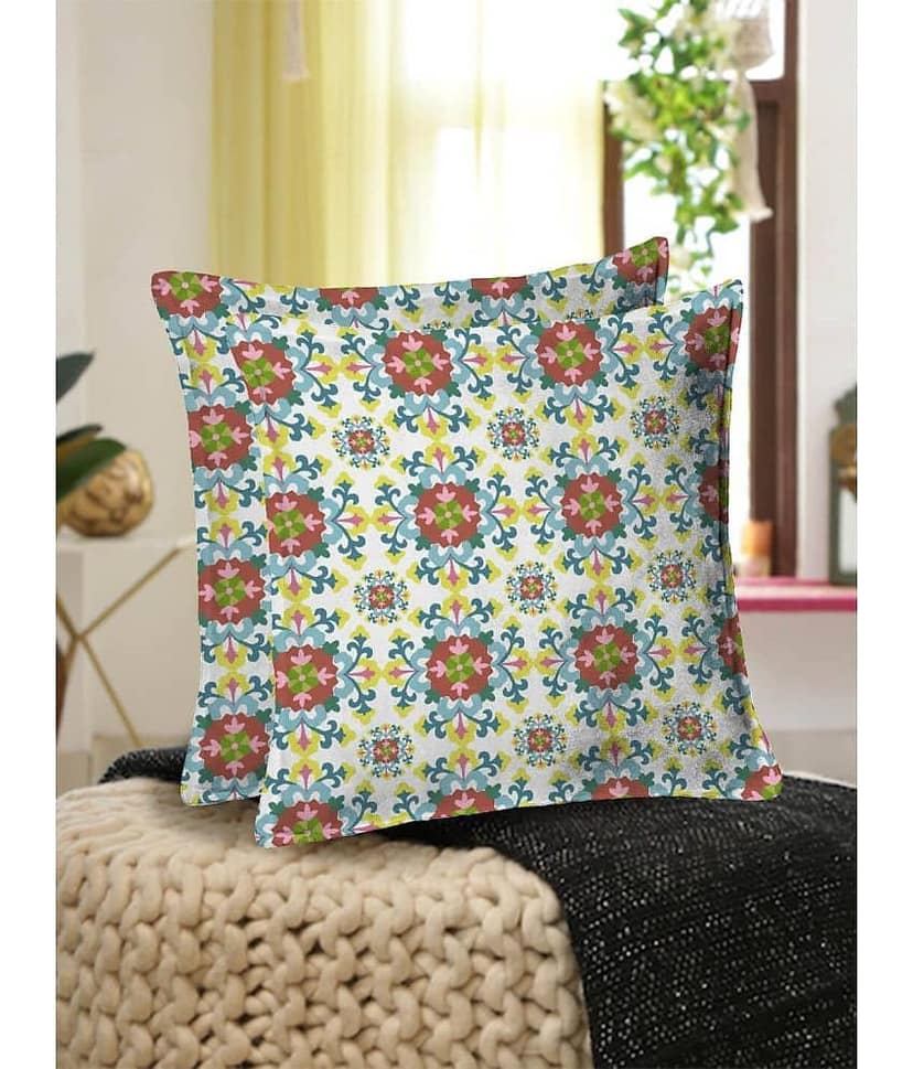 Houzzcode Pack of 2 Multi-Colour Pillow Cover