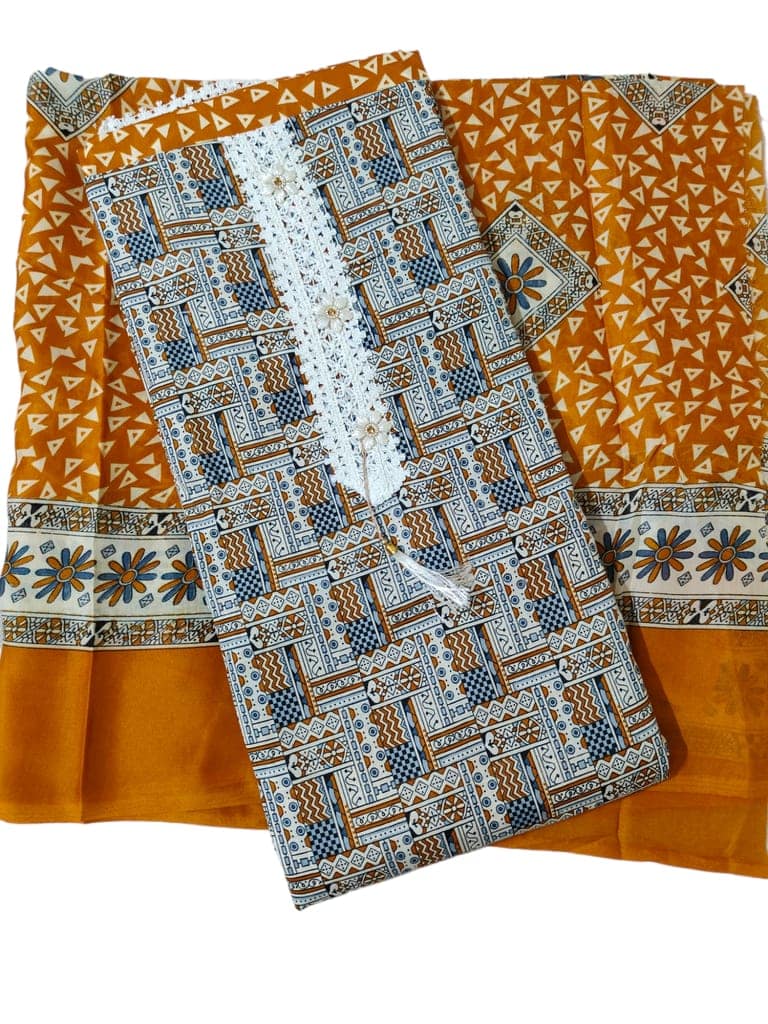 Women's Cotton Dress Material (Unstitched Salwar Suit) view 2