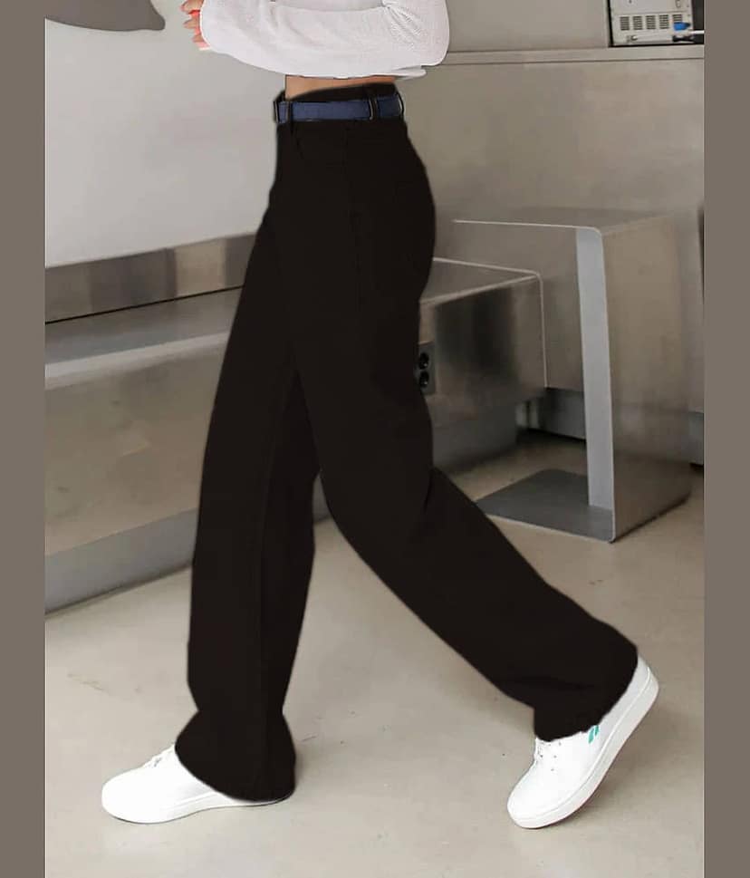 RAGZO - Black Denim Wide Leg Women's Jeans ( Pack of 1 ) view 2