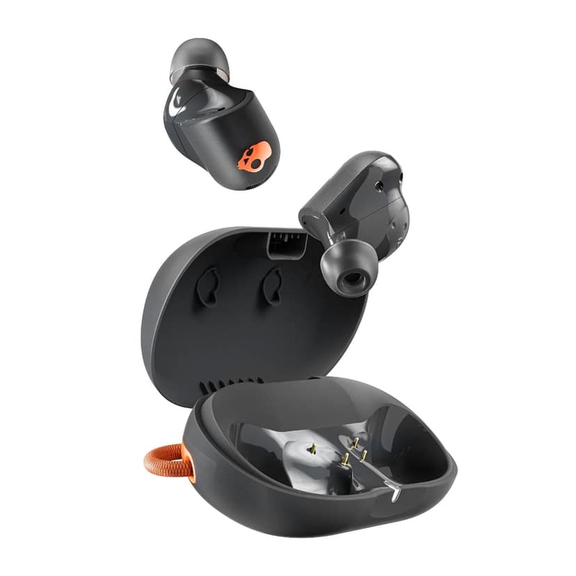 Skullcandy Sesh ANC Active True Wireless Bluetooth Earbuds with 4Mic Active Noise Cancellation,48Hr Battery,IP67 Waterproof - Black/Orange