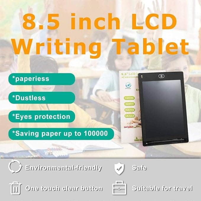 8.5 Inch LCD Writing Tablet, Portable Electronic Digital Drawing Pad for Kids & Adults (Black) view 2
