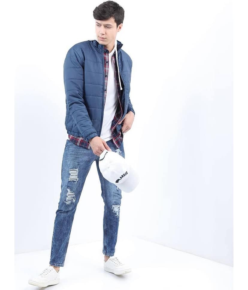 Ketch Polyester Men's Puffer Jacket - Navy Blue ( Pack of 1 ) view 2