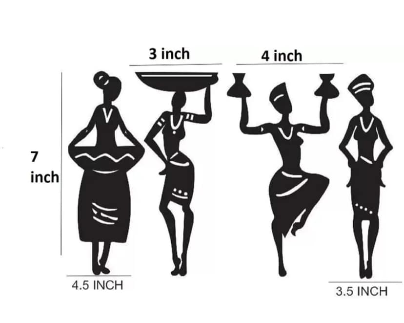 African Lady Cutout Wall Decor view 2